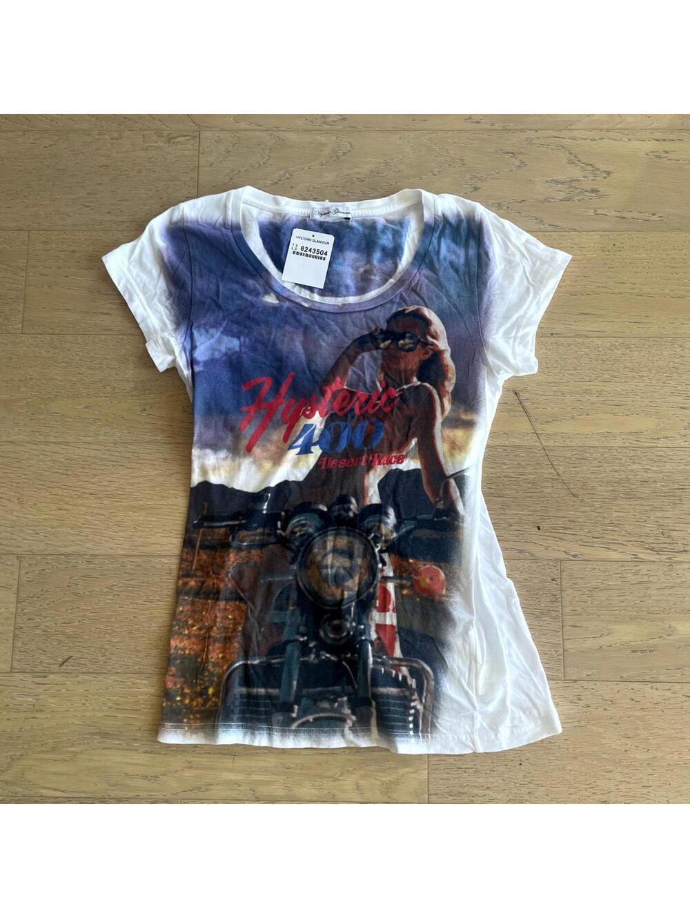 Hysteric Glamour Women's Graphic T-Shirt Motorcycle Print